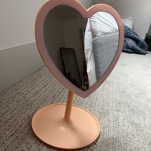 Urban Outfitters Pink Heart-Shaped Mirror